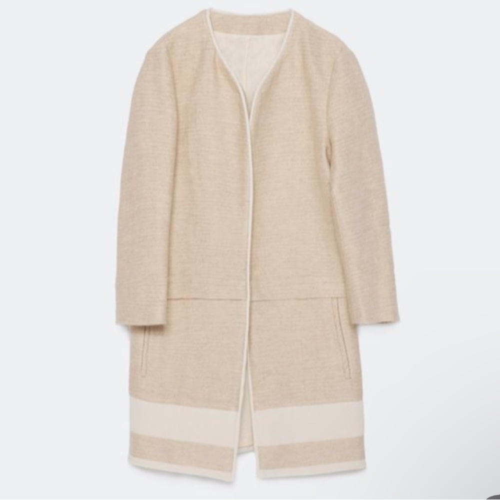 Zara Textured Cotton Coat